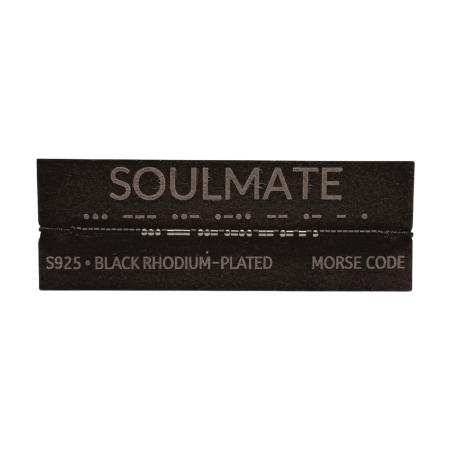 Brățară „SOULMATE” — morse, argint 925 placat cu rodiu negru [1]