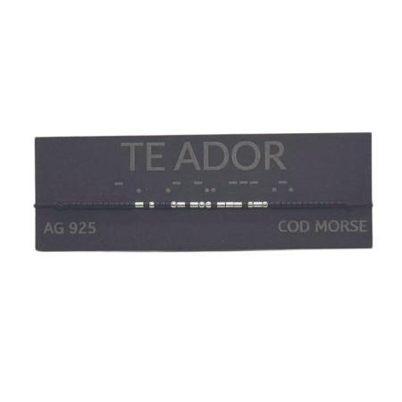 Brățară „TE ADOR” — morse, argint [1]