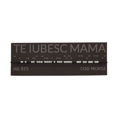 Brățară „TE IUBESC MAMA” — morse, argint [1]