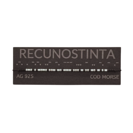 Brățară „RECUNOSTINTA” — morse, argint [1]