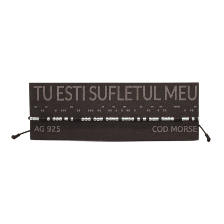 Brățară „TU ESTI SUFLETUL MEU” — morse, argint [1]