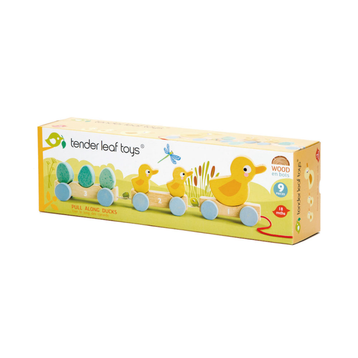Trenuleț tractabil cu rățuște Tender Leaf Toys – 9 piese [3]