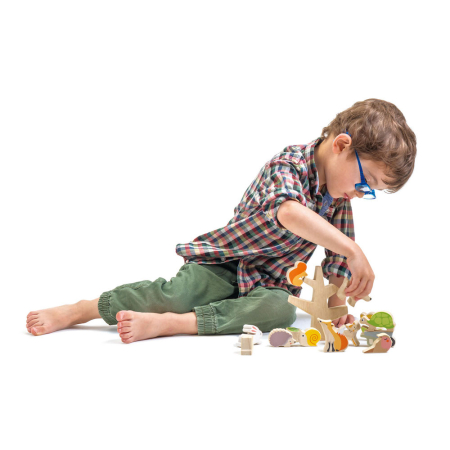 Animăluțe în copac Tender Leaf Toys – joc de stivuire – 16 piese [3]