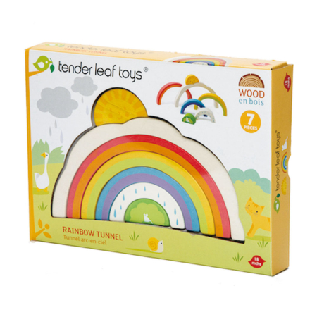 Tunel curcubeu din lemn Tender Leaf Toys – 7 piese [2]