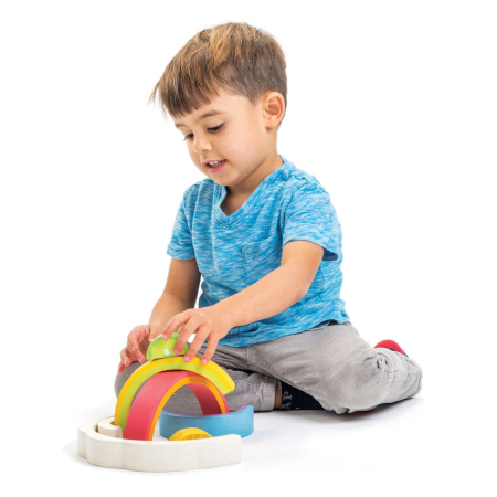 Tunel curcubeu din lemn Tender Leaf Toys – 7 piese [1]