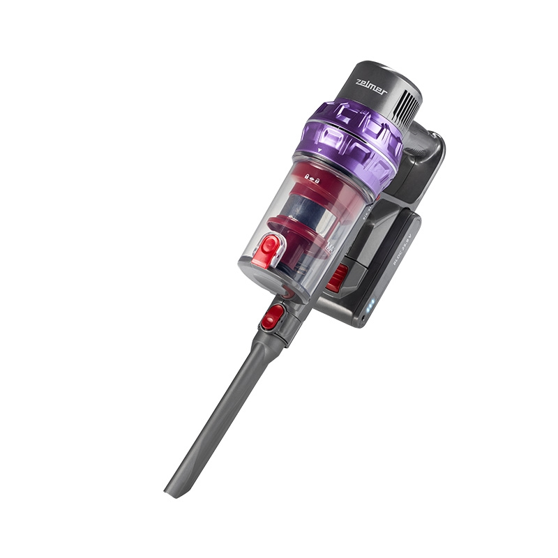 Aspirator vertical fara fir Zelmer ZSVC925T, 25.9V, Cyclone, Iluminare, Motor BLDC, 0.8l, Perie electrica, autonomie 32 min, Duza 2 in 1, Filtru HEPA, Tub pliabil, Mov/Gri [5]
