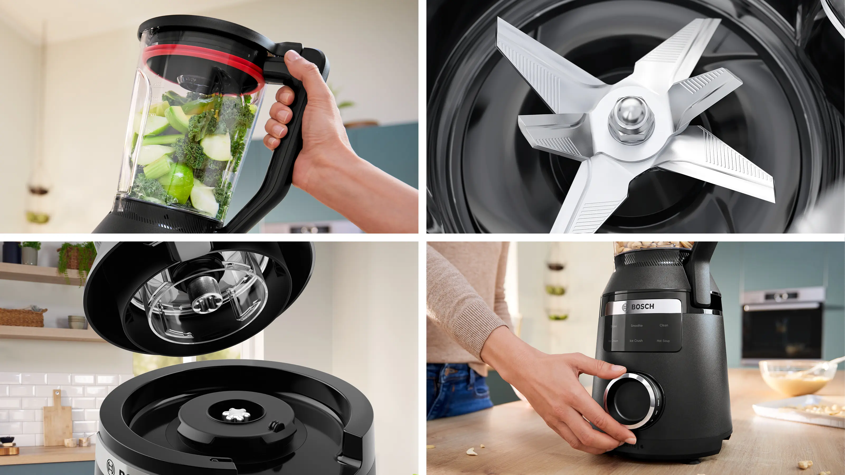 Blender de mare putere Bosch Seria 6 VitaPower 1800 W, Negru [6]