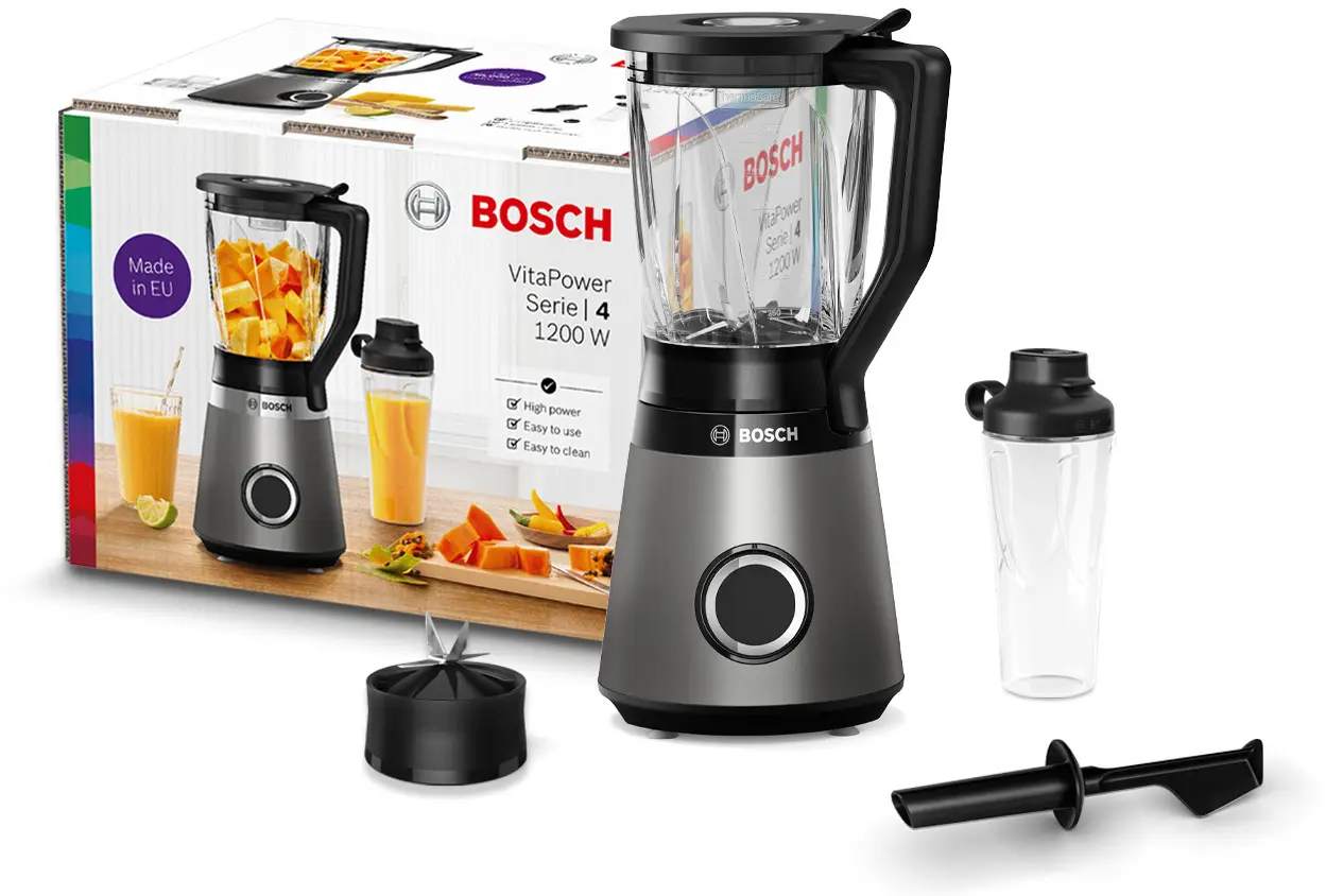 Blender de masă Bosch Seria 4 VitaPower 1200 W, Argintiu [4]