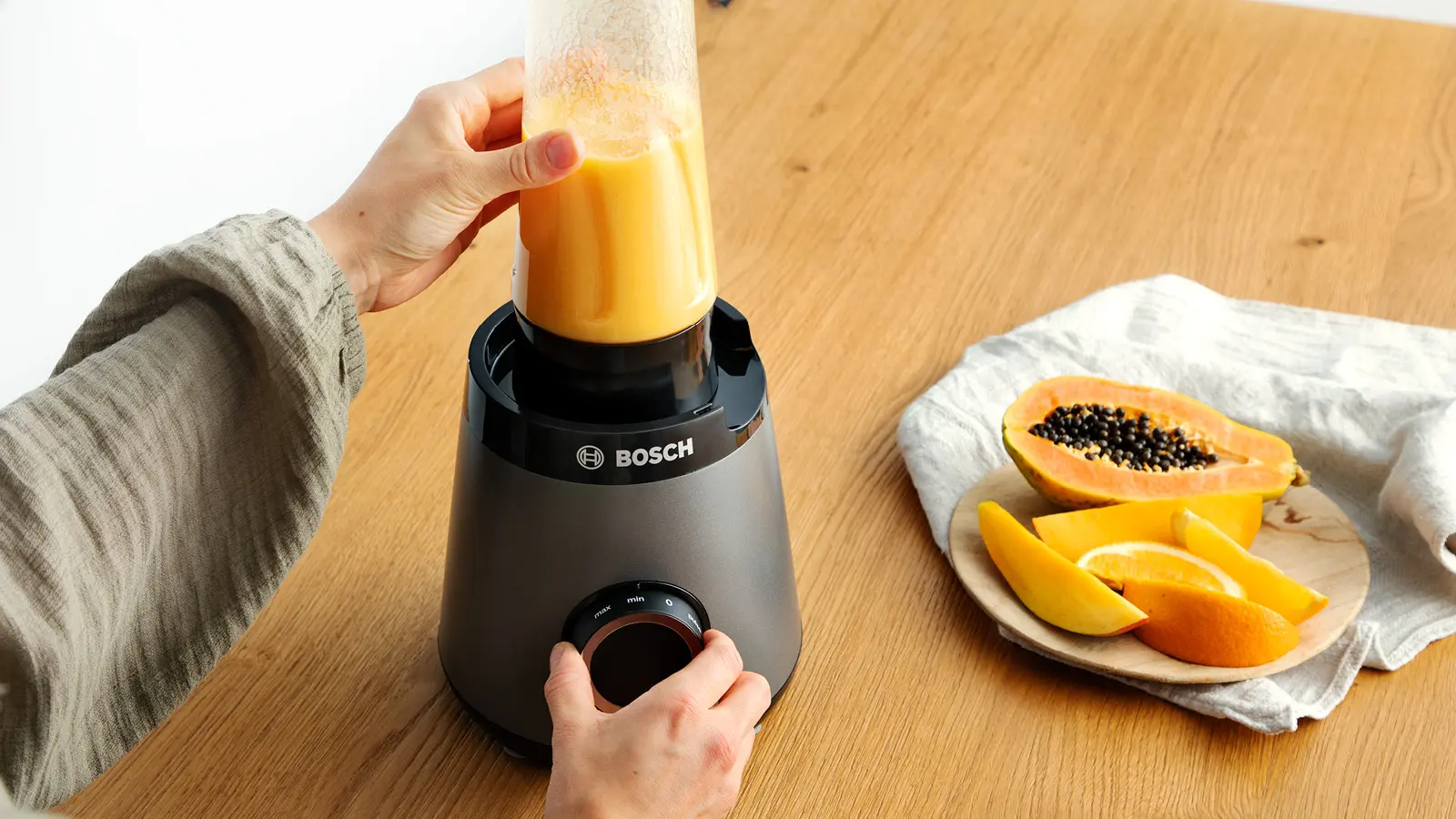 Blender de masă Bosch Seria 4 VitaPower 1200 W, Argintiu [7]