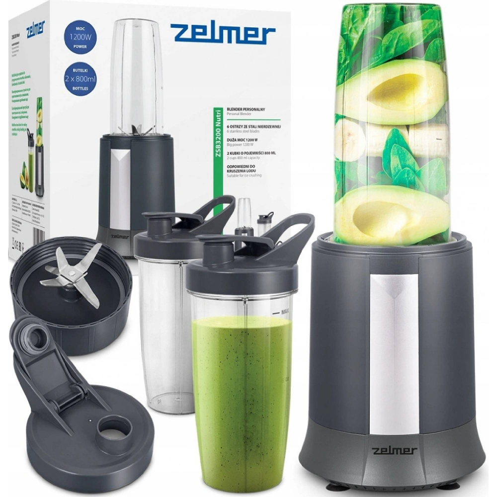 Blender sport Zelmer ZSB3200, 1200 W,6 lame din oțel inoxidabil [2]