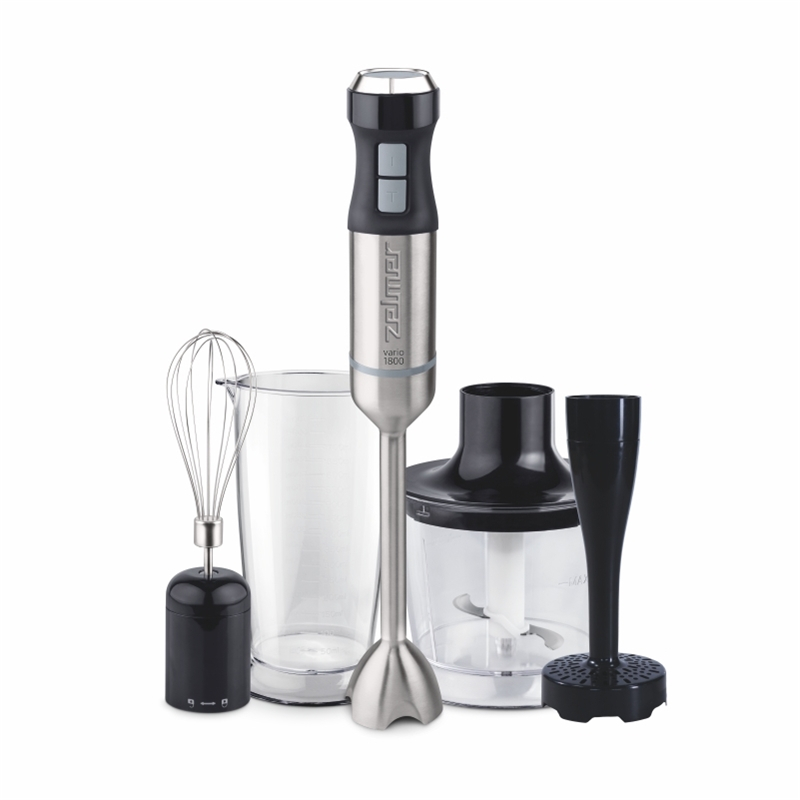 Blender vertical Zelmer ZHB4752 VARIO, 1800W, 4 lame, picior metalic XL, Functie TURBO, pahar 700 ml, tocator 500 ml, Negru/Inox [1]
