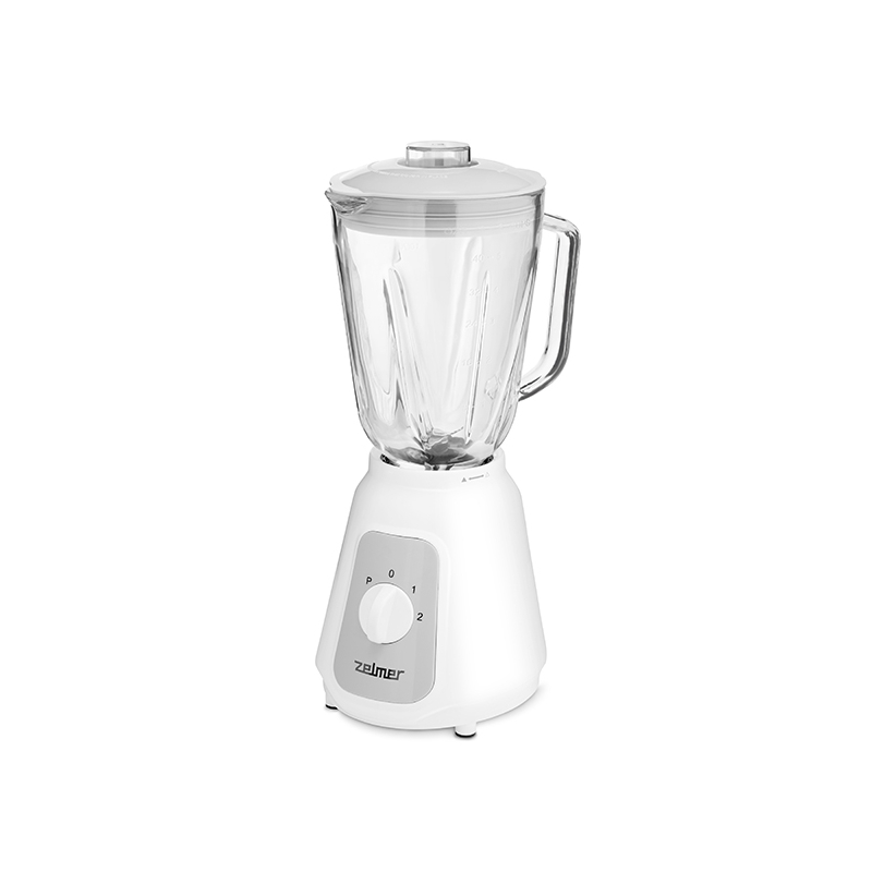 Blender Zelmer ZSB4707, 500 W, 4 lame inox, bol sticla, capacitate 1.5L, Zdrobire gheata, functie pulse, Alb [3]