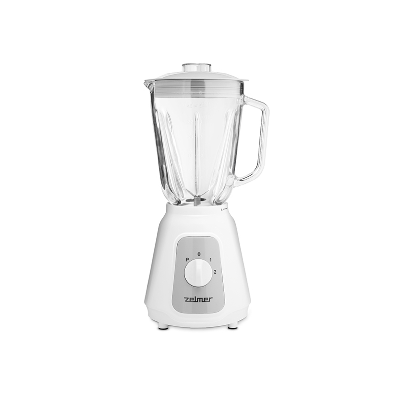 Blender Zelmer ZSB4707, 500 W, 4 lame inox, bol sticla, capacitate 1.5L, Zdrobire gheata, functie pulse, Alb [1]