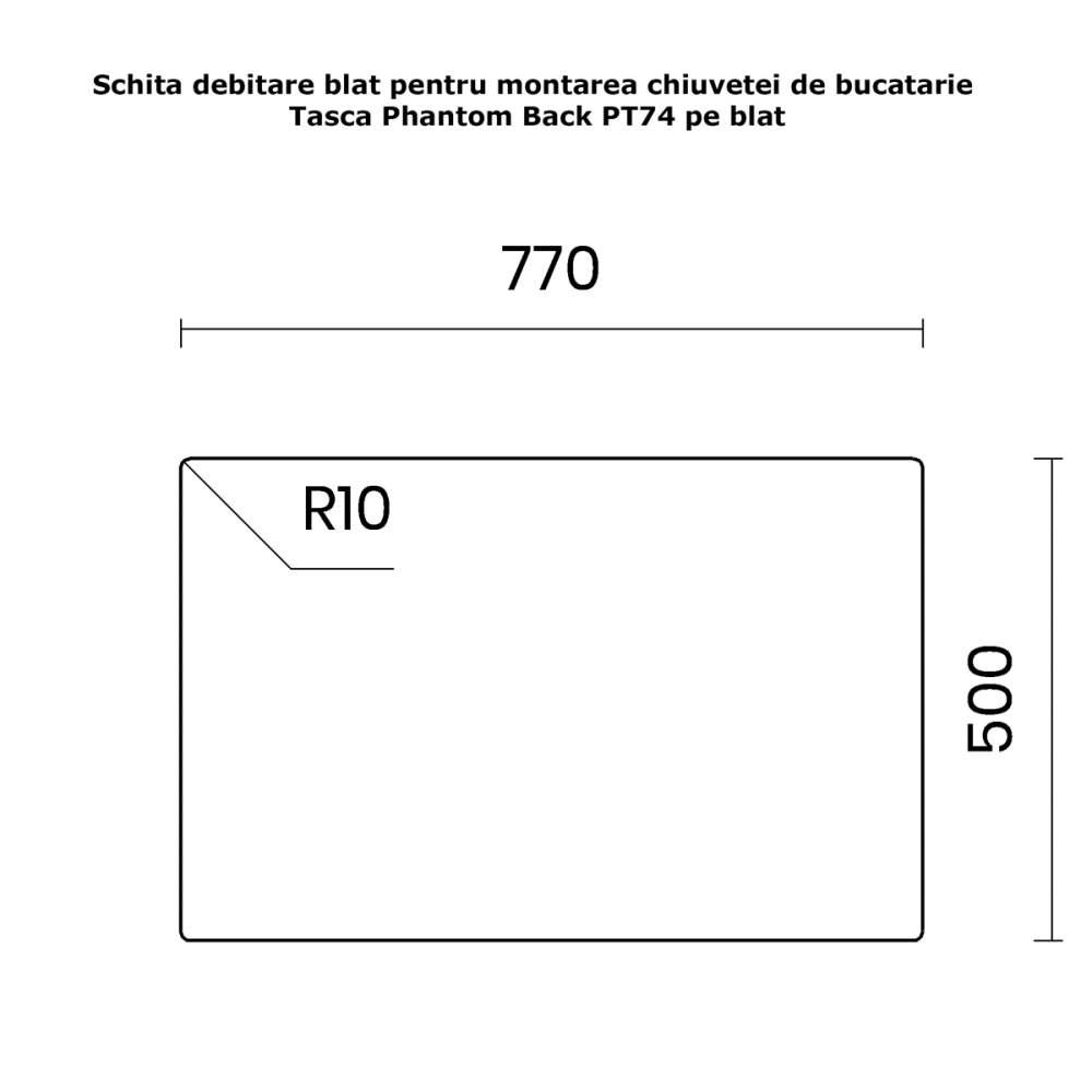 Chiuveta bucatarie inox CookingAid TASCA PHANTOM BACK PT74 INVISIBLE cu montaj pe blat, sub blat, la nivelul blatului sau sub geam si accesorii montaj [5]