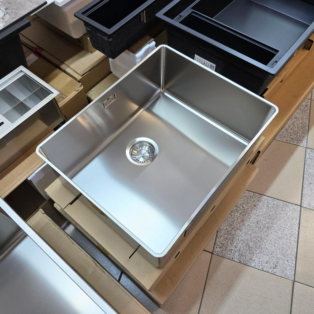 Chiuveta bucatarie inox CookingAid TASCA PURA SLIM CA50 cu montaj 8mm pe blat sau la nivelul blatului si accesorii montaj [8]
