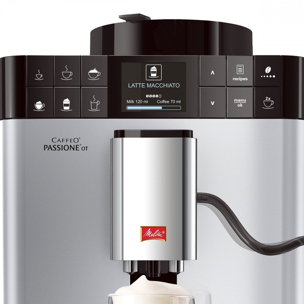 Espressor Automat Melitta® Passione OT, Sistem de spumare a laptelui One-Touch, 5 niveluri de granulație [5]