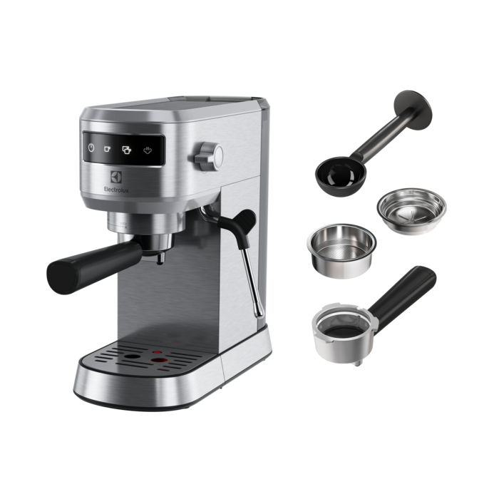 Espressor manual Electrolux Explore 6 E6EC1-6ST, 1400W, 15 bar, 1l, suport incalzit pentru cesti, selector frontal digital, tehnologie Thermo-Block pentru incalzire rapida, auto-shot volume Control, o [1]