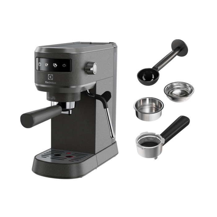 Espressor manual Electrolux Explore 6 E6EC1-B6ST, 1400W, 15 bar, 1l, suport incalzit pentru cesti, tehnologie Thermo-Block pentru incalzire rapida, Auto-Shot Volume Control, optiune apa fierbinte [1]