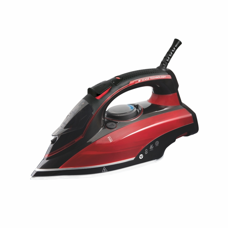 Fier de calcat cu abur Zelmer ZIR3210 Performance, 3200W, jet abur 65 g/min, talpa cu doua straturi Diamond 4D, rzervor apa 360 ml, Negru/Rosu [1]