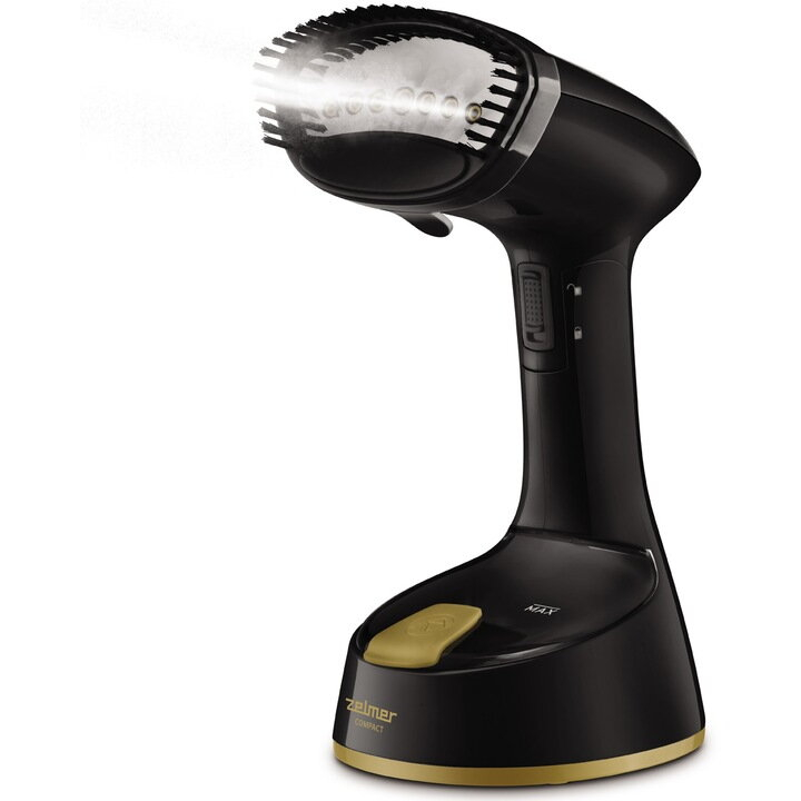 Fier de calcat vertical cu aburi Zelmer Compact ZGS1800, putere 1470 W, abur constant 21 g/min, lungime cablu 1,8 m, negru/auriu [5]
