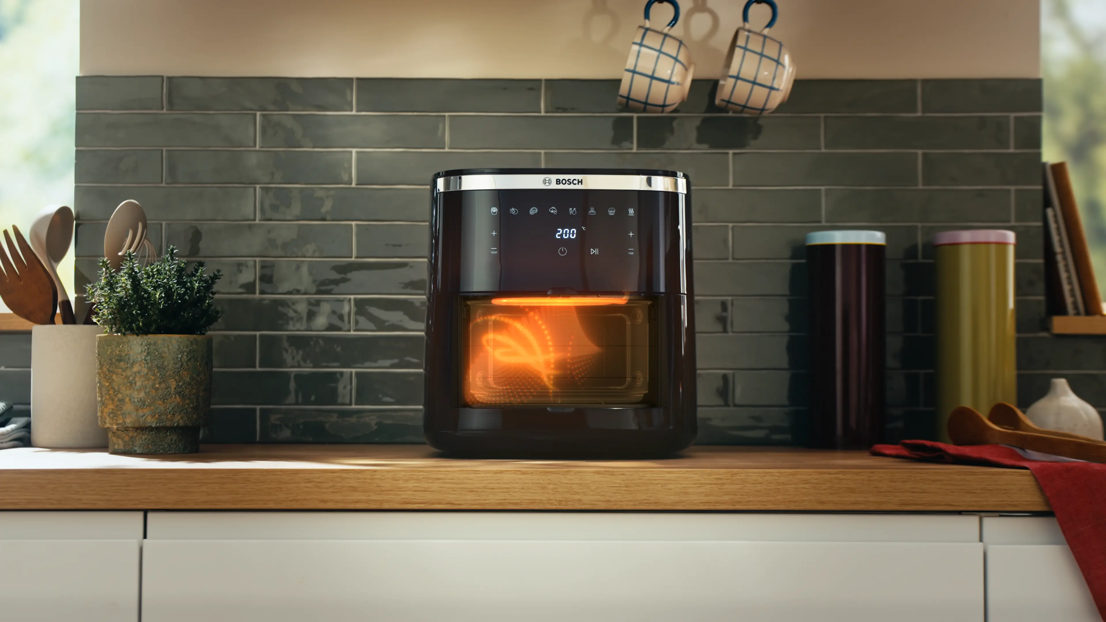 Friteuză cu aer cald, Bosch Seria 6, Negru [2]