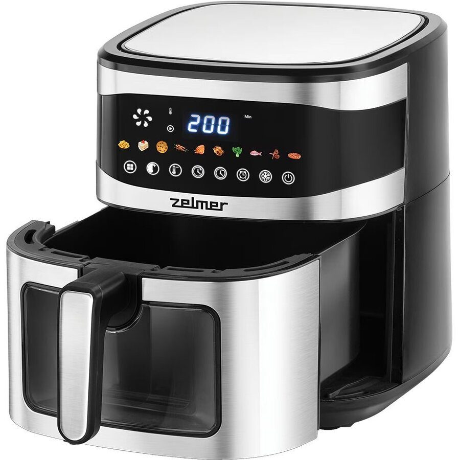 Friteuza cu aer cald ZELMER ZAF1500, 6.5l, 1.89kg, 1600W, negru-argintiu [2]