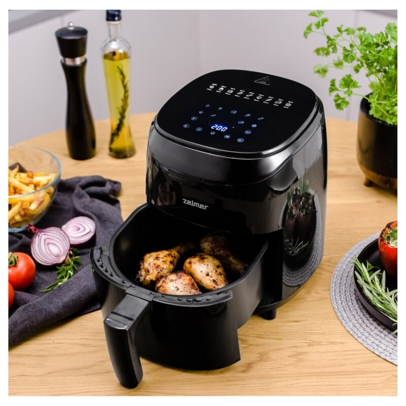 Friteuza cu aer cald Zelmer ZAF3550, 1200 W, 3,5 l, Timer 60 minute , Oprire automata, 9 programe presetate, Temperatura pana la 200 grade [4]