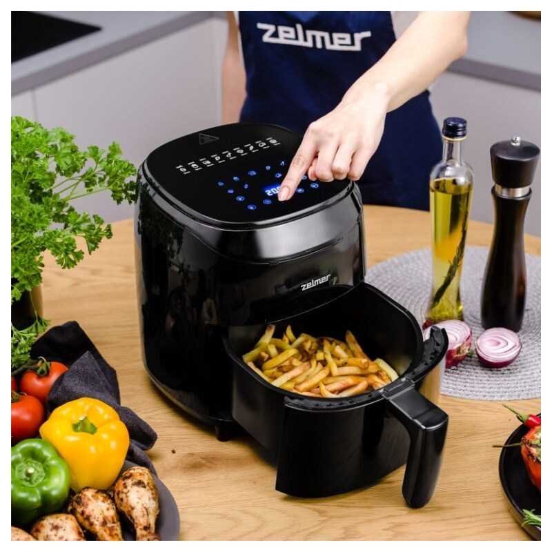 Friteuza cu aer cald Zelmer ZAF3550, 1200 W, 3,5 l, Timer 60 minute , Oprire automata, 9 programe presetate, Temperatura pana la 200 grade [5]