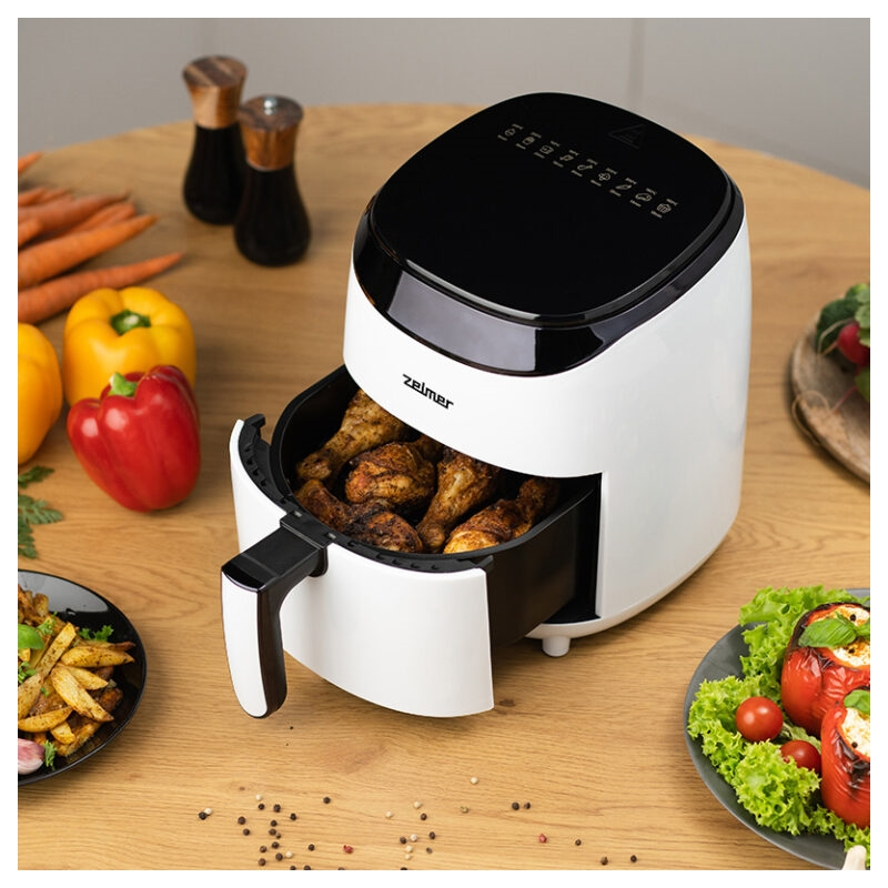 Friteuza cu aer cald Zelmer ZAF3551W, 3.5 l, control digital, 9 programe automate, invelis antiaderent [2]