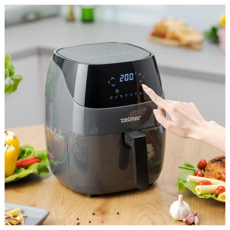 Friteuza cu aer cald Zelmer ZAF5502G, 5 l, control digital, 8 programe automate, invelis antiaderent [2]