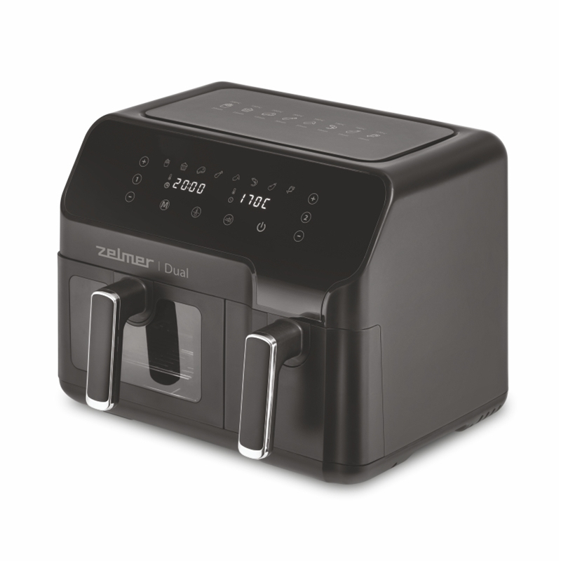 Friteuza cu aer cald Zelmer ZAF9000, 2700 W, 9 l, 2 recepiente, 8 programe automate, invelis antiaderent [2]
