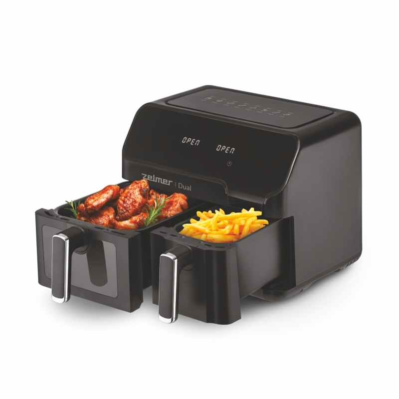 Friteuza cu aer cald Zelmer ZAF9000, 2700 W, 9 l, 2 recepiente, 8 programe automate, invelis antiaderent [3]