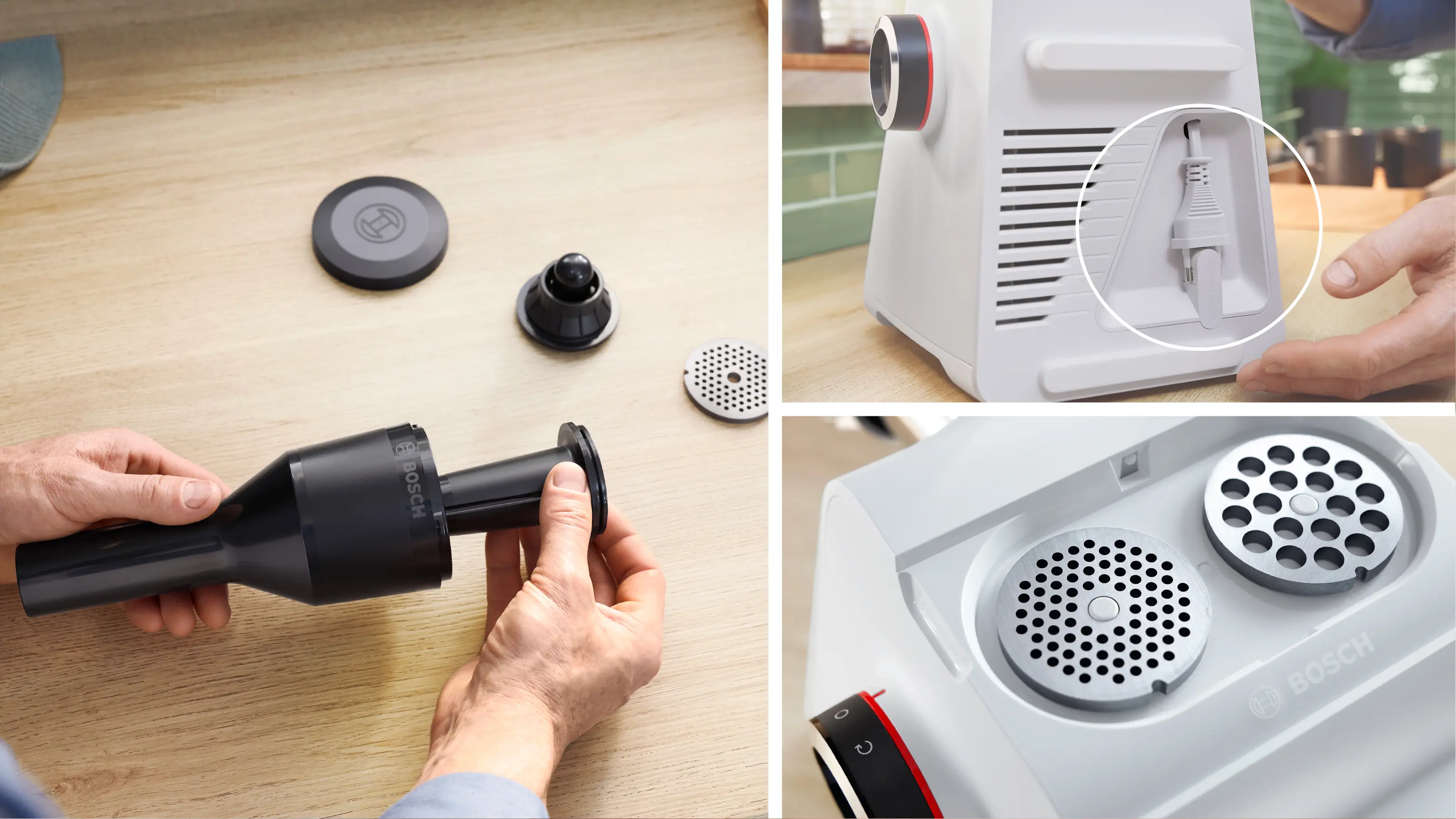 Mașină de tocat Bosch Seria 6 MultiPower 2100 W, Alb [7]