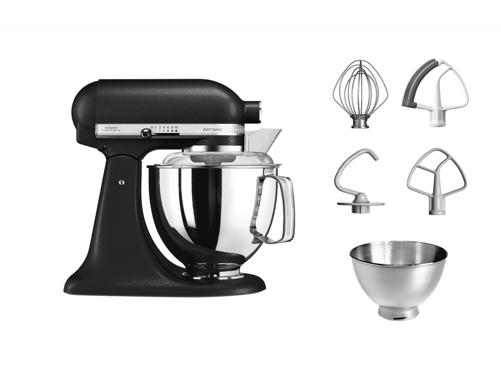Mixer cu bol 4.8L, Artisan, Model 175, Cast Iron Black - KitchenAid [10]