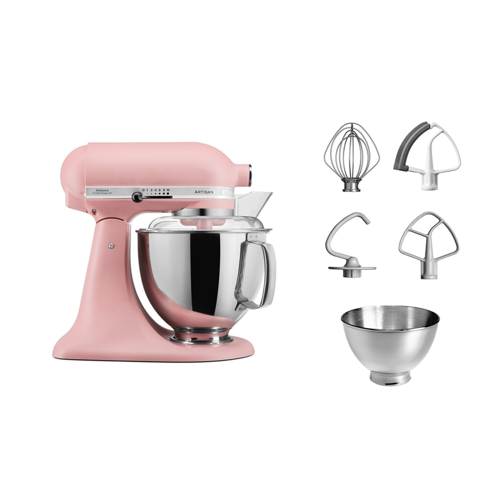 Mixer cu bol 4.8L, Artisan, Model 175, Dried Rose - KitchenAid [4]