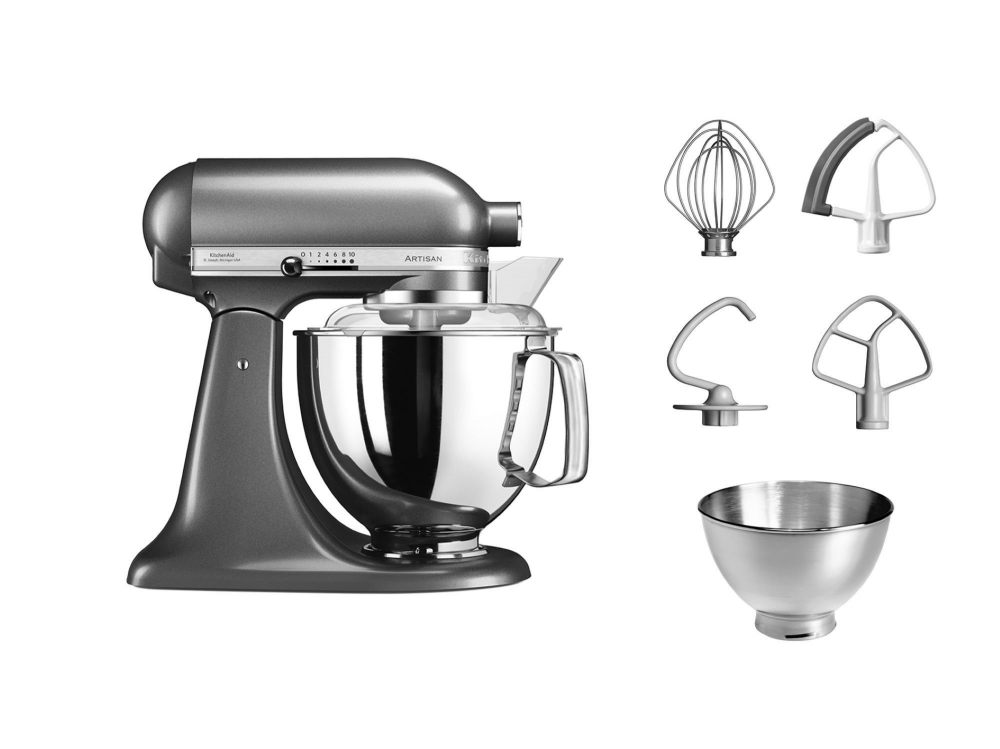 Mixer cu bol 4.8L, Artisan, Model 175, Medallion Silver - KitchenAid [4]