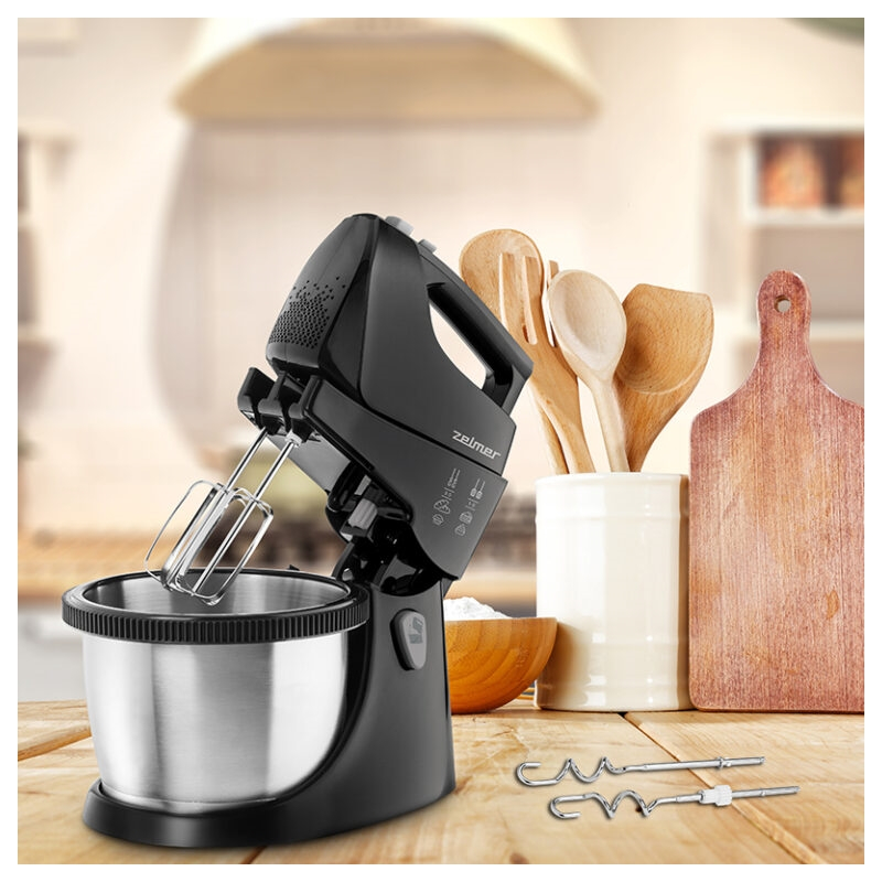 Mixer cu bol Zelmer ZHM2559BS, 750 W, 5 viteze, negru [4]