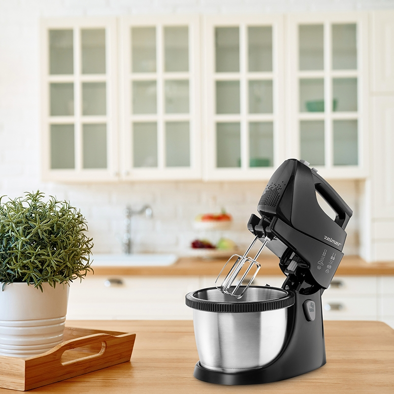 Mixer cu bol Zelmer ZHM2559BS, 750 W, 5 viteze, negru [5]