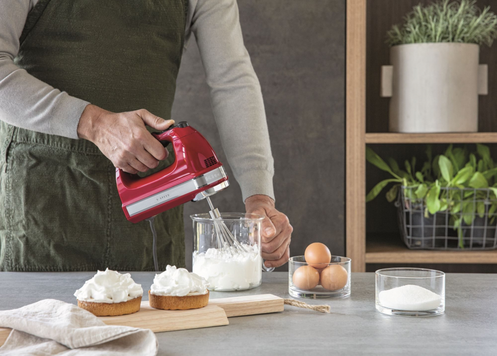 Mixer de mana cu 9 viteze, 85 W, Empire Red - KitchenAid [8]