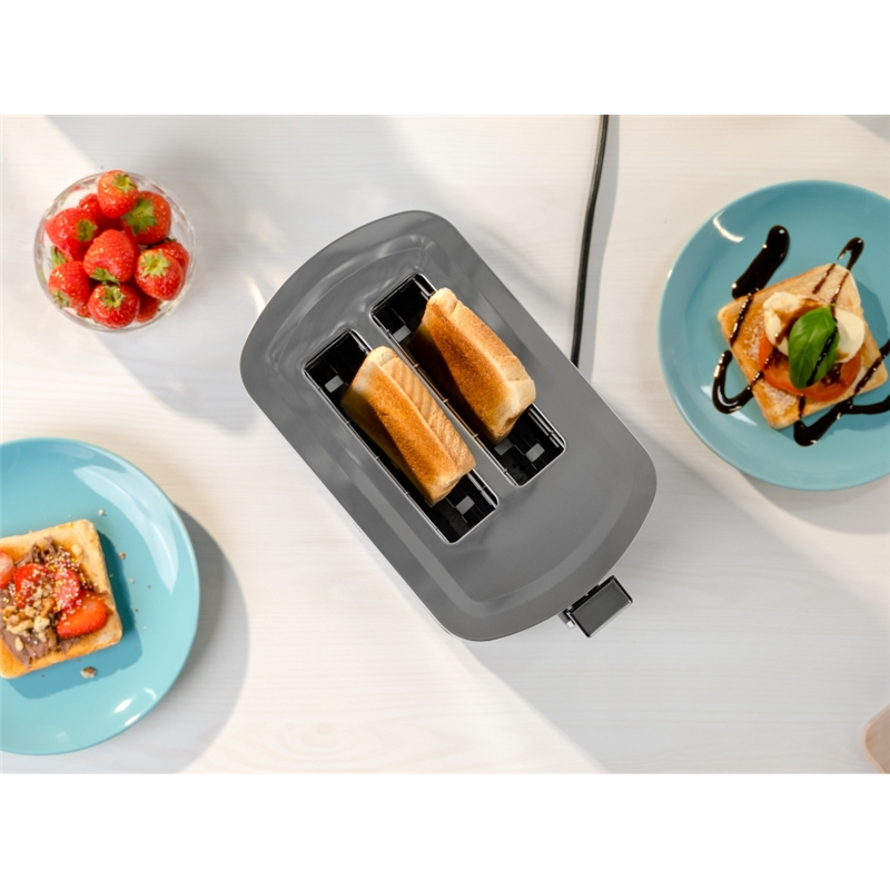 Prajitor de paine Zelmer ZTS7985B, 850W, 2 felii, 5 setari rumenire, dezghetare, carcasa inox, tava pentru firimituri, negru [3]