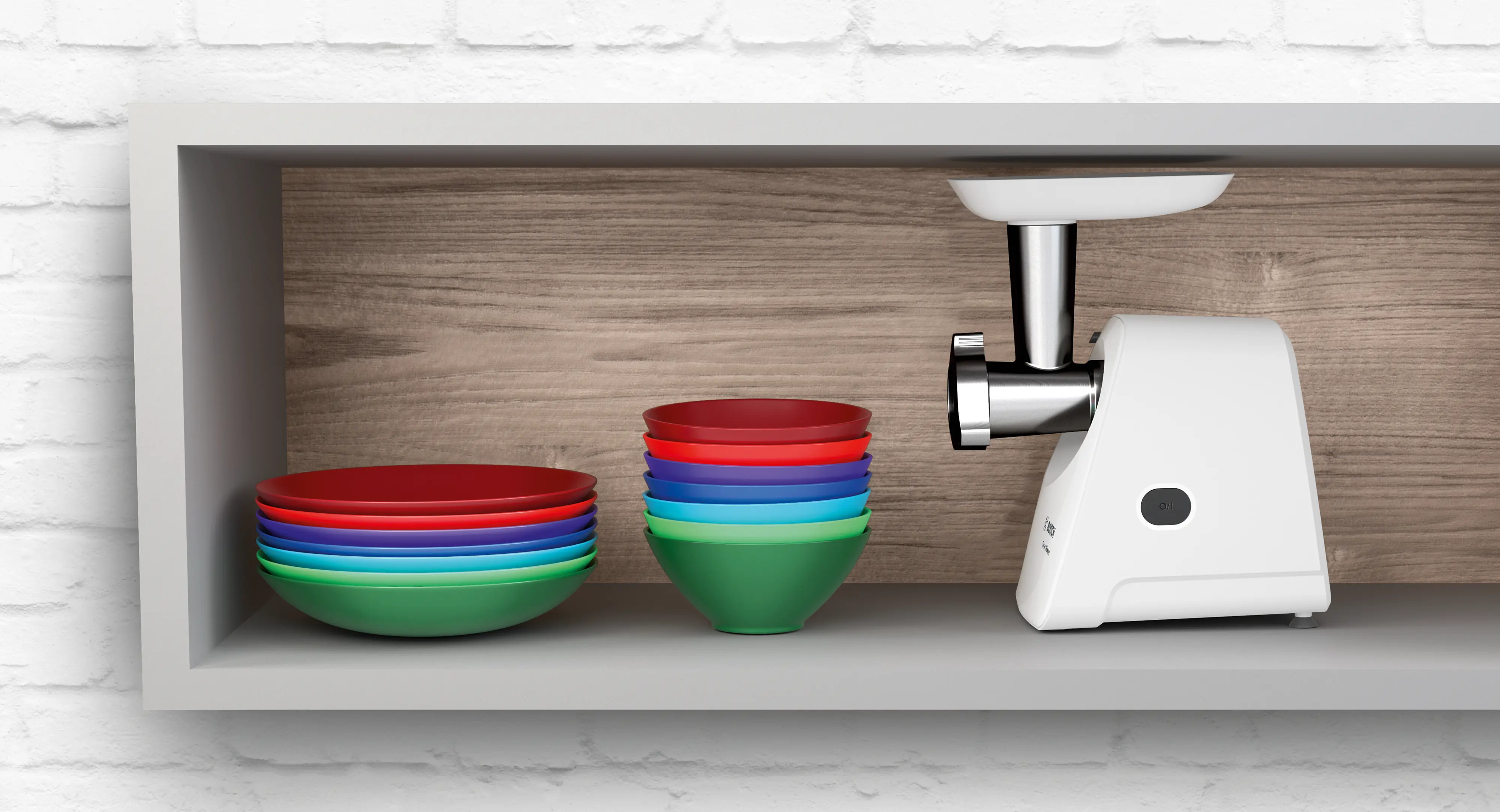 Tocător de carne Bosch SmartPower 1500 W, Alb [8]