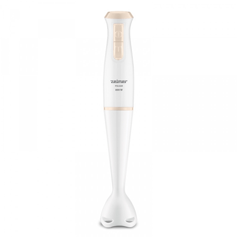 Blendere de mana - Blender de mana Zelmer ZHB4560I Pulsar, 800 W, 2 lame inox, Turbo, design ergonomic, Alb/Crem