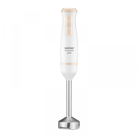 Blender de mana Zelmer ZHB4561I Pulsar Deluxe, 800 W, 2 lame inox, Turbo, Recipient 800 ml, Alb/Crem [2]