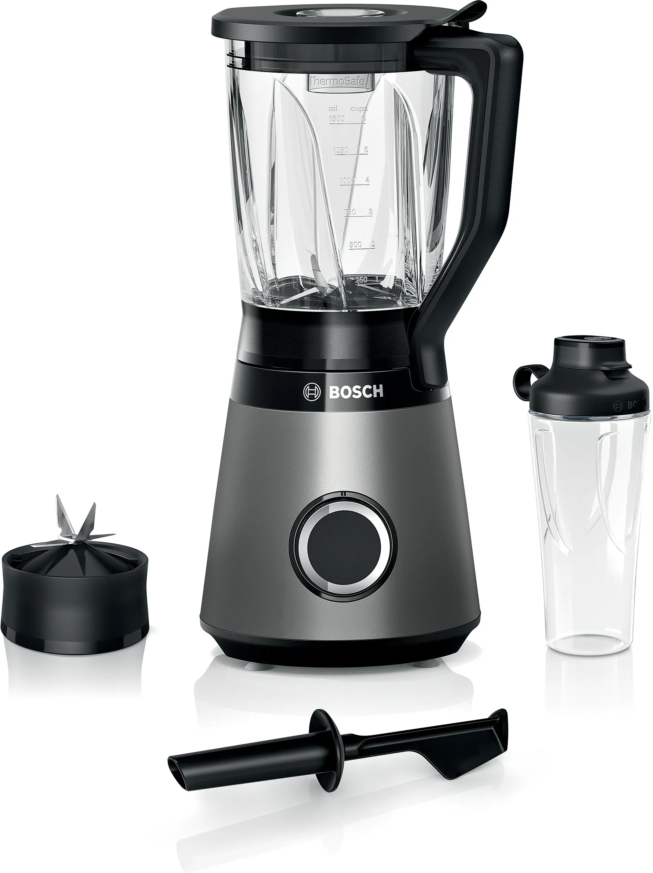 Aparate pentru mixare & tocare - Blender de masă Bosch Seria 4 VitaPower 1200 W, Argintiu