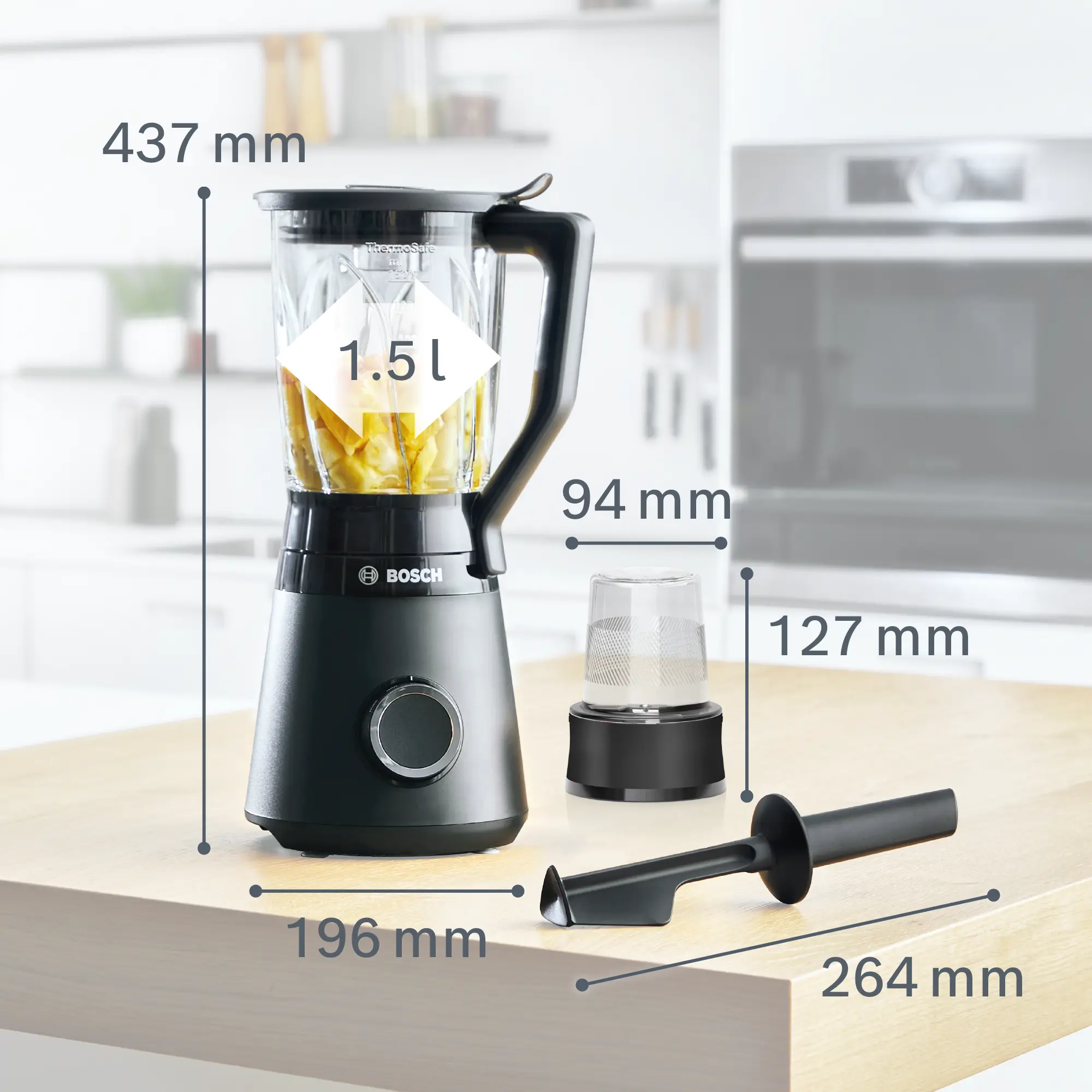 Blender de masă Bosch Seria 4 VitaPower 1200 W, Negru [1]