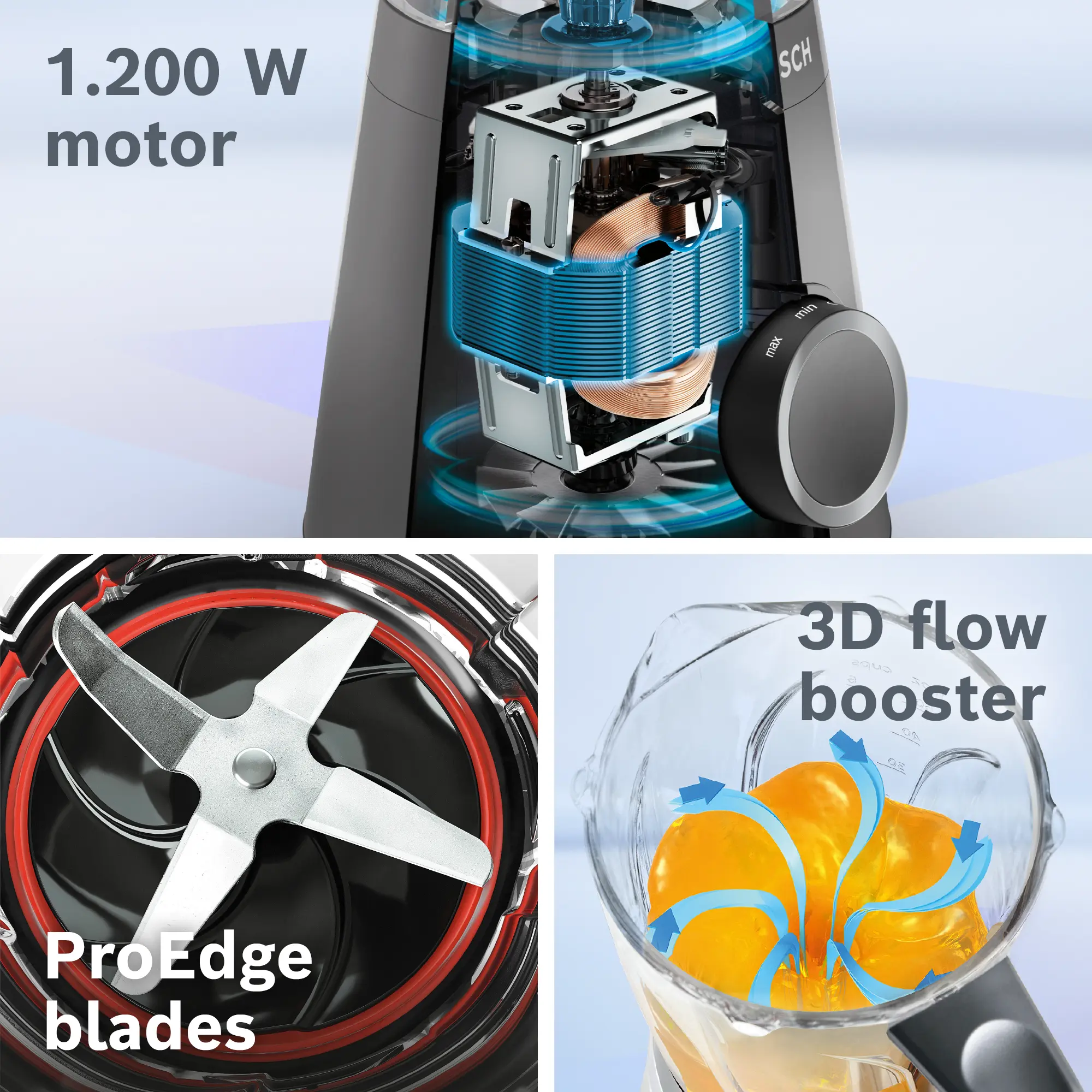 Blender de masă Bosch Seria 4 VitaPower 1200 W, Negru [4]