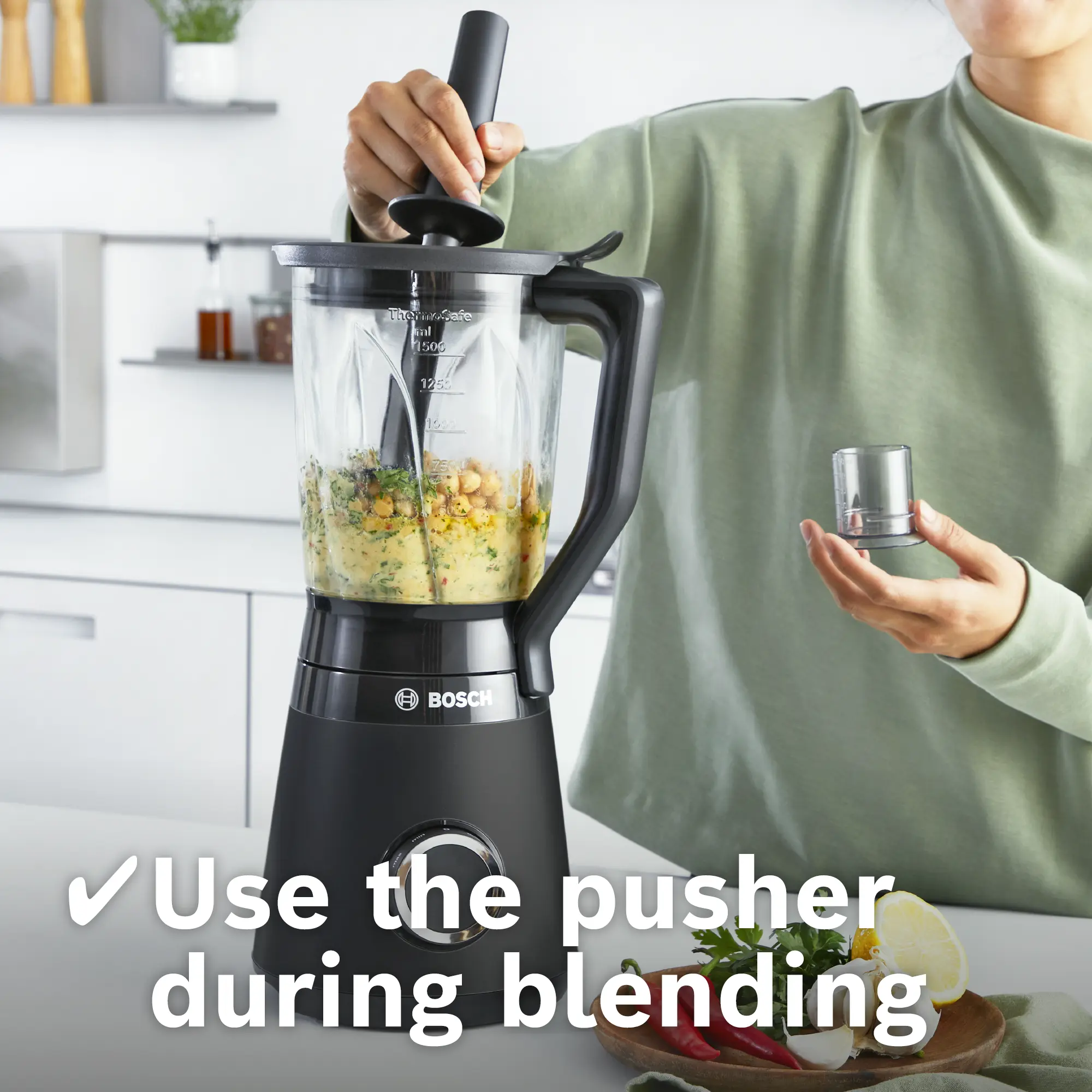 Blender de masă Bosch Seria 4 VitaPower 1200 W, Negru [2]