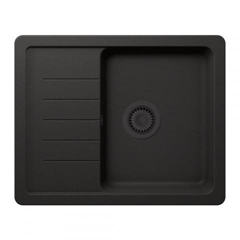 Set chiuveta bucatarie Schock Pinedo D-100XS 620 x 500 mm Cristalite Nero cu parti vizibile negru si baterie bucatarie Schock Prima negru [1]