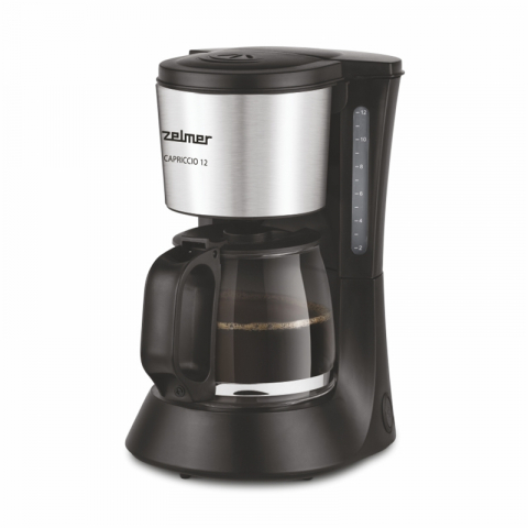 Preparare bauturi - Cafetiera Zelmer ZCM1200, 680 W, 1,2 l, negru/gri