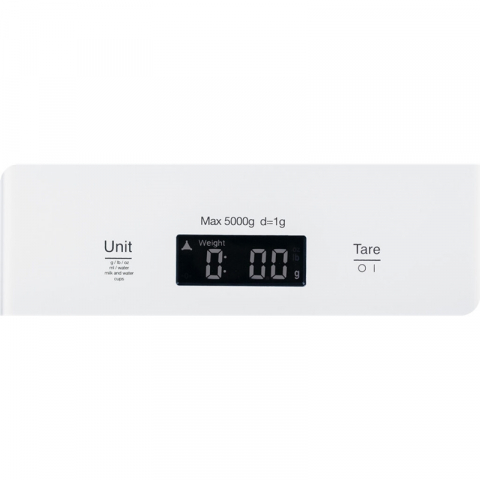 Cantar de bucatarie Zelmer ZKS1100W, 1g - 5KG, display LCD, touch, functie tara, alb [4]
